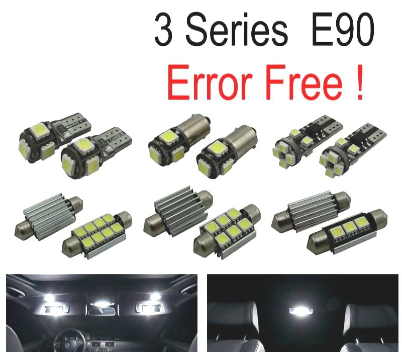 KIT COMPLETO 17 LAMPADAS LED INTERIOR BMW SERIE 3 E90 SEDAN 330XD 330D XDRIVE 330I 330XI 335D M3 05-11