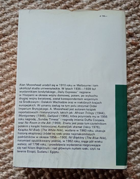 Książka "Nad Nilem błękitnym i białym" Alan Moorehead
