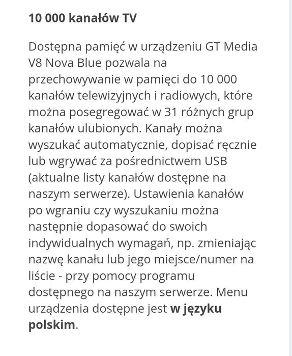 Dekoder GT Media tuner Tv, cccam