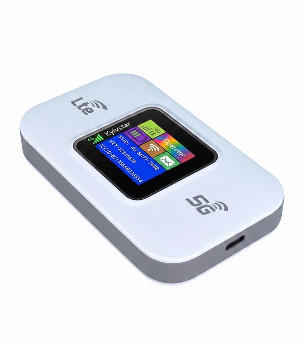 Аккумуляторный 4G Wi-Fi модем, протативный переносной роутер с экраном, LCD7003W