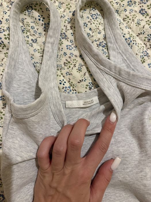 Боді в рубчик zara