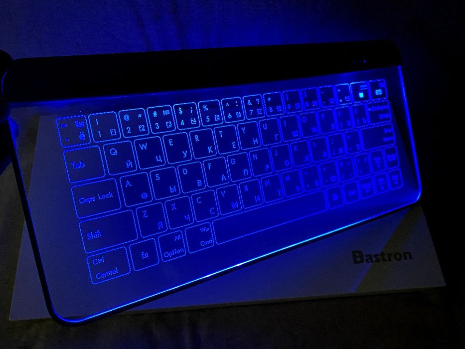 Клавиатура стеклянная Bastron B9 бездротова клавіатура