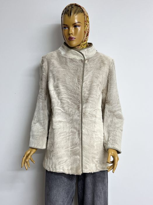 Натуральна шуба р. M L XL кожух коротна оверсайз вінтаж ретро автоледі