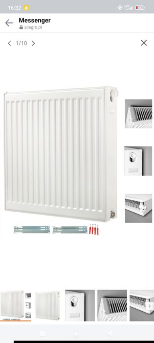 Grzejnik Panelowy Stalowy Dwupłytowy Boczny DIAMOND C22 60x50cm