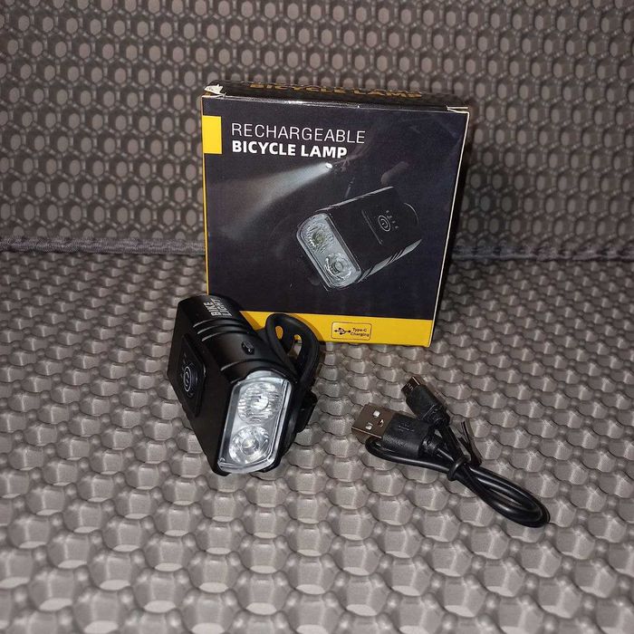 6 режимів, підсвітка,  USB Type-C, Ліхтарик на велосипед, самокат.