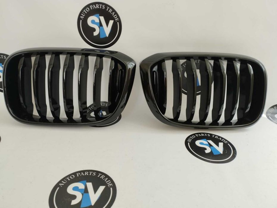 Решітка радіатора BMW X3 G01 X4 G02 ноздрі чорні глянець 51138469960 до рестайлінг 51138469959
