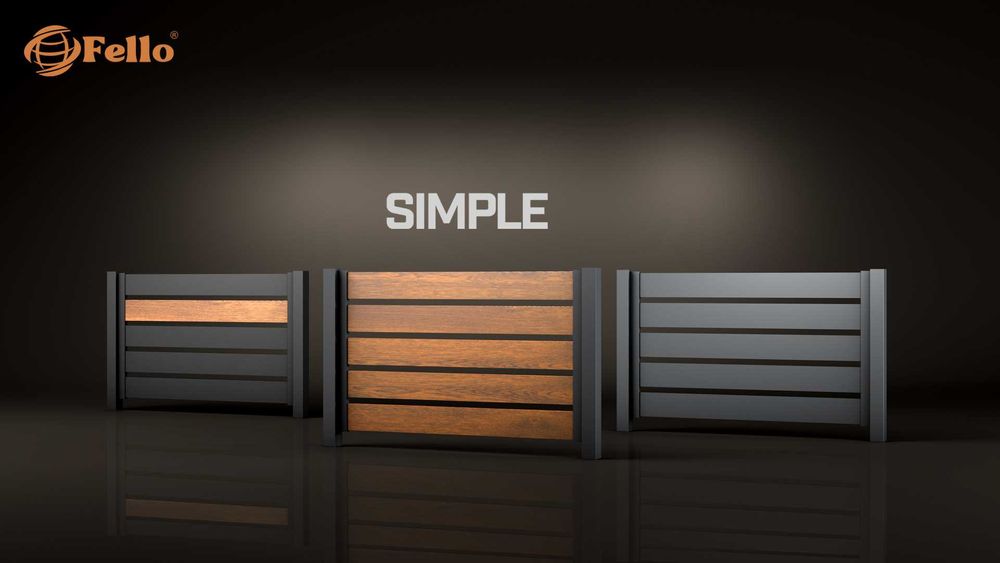 Ogrodzenie płot przęsło aluminium RAL na wymiar panel segment