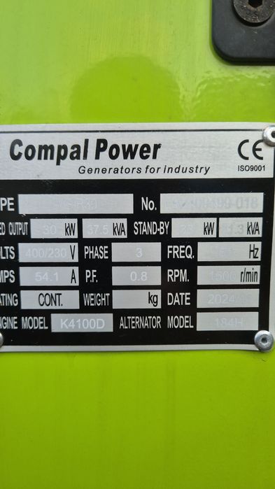 Gerador diesel novo de 10 a 50 kva