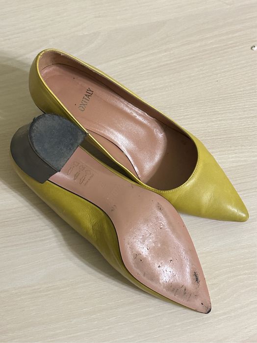 Туфлі гірчичні, невеликий каблук issimo