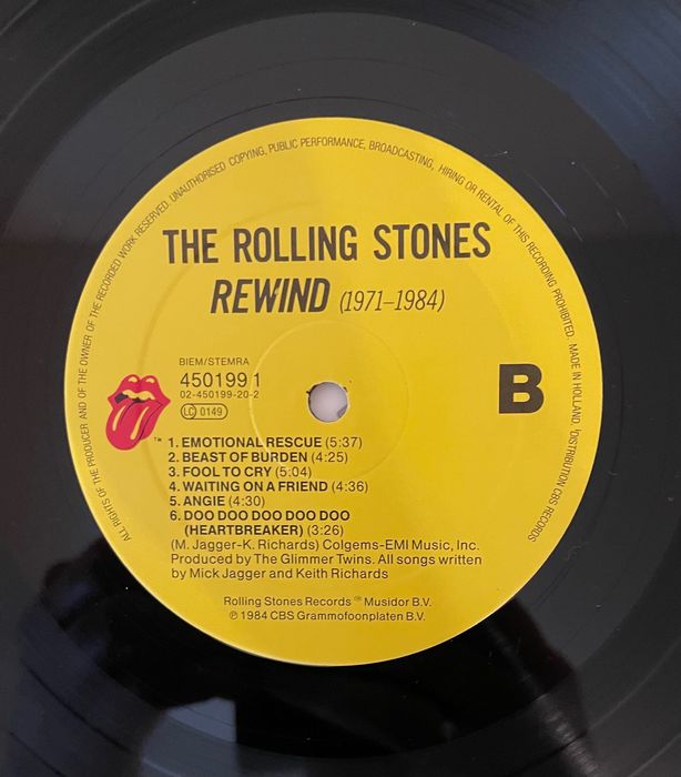 ROLLING STONES Rewind 1971-1984 Winyl LP EX-