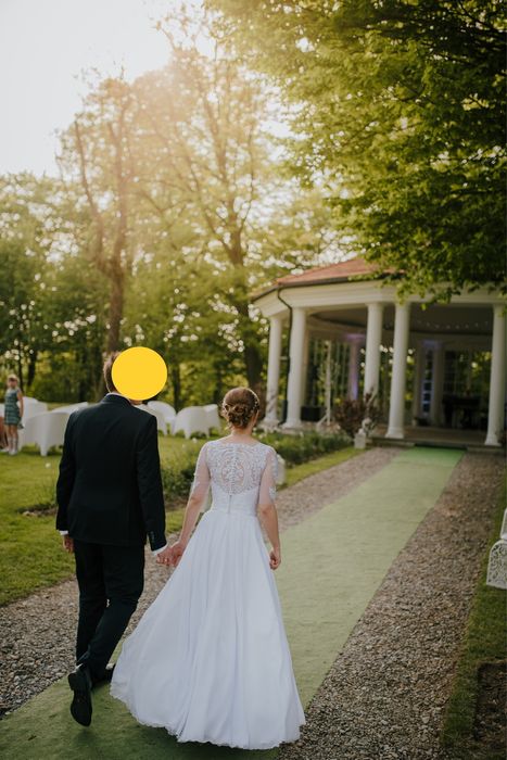 Suknia ślubna 34 muślinowa