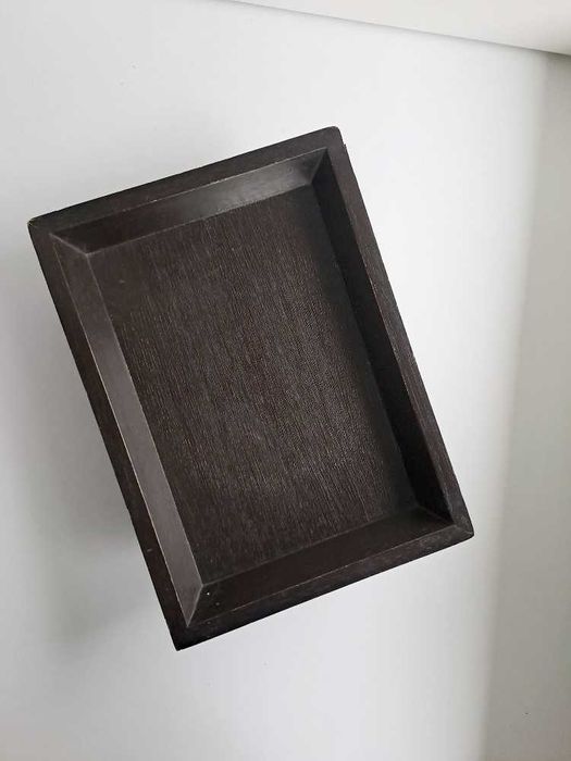 Ciemnobrązowa taca, podstawka, organizer 25.5x18.5 cm
