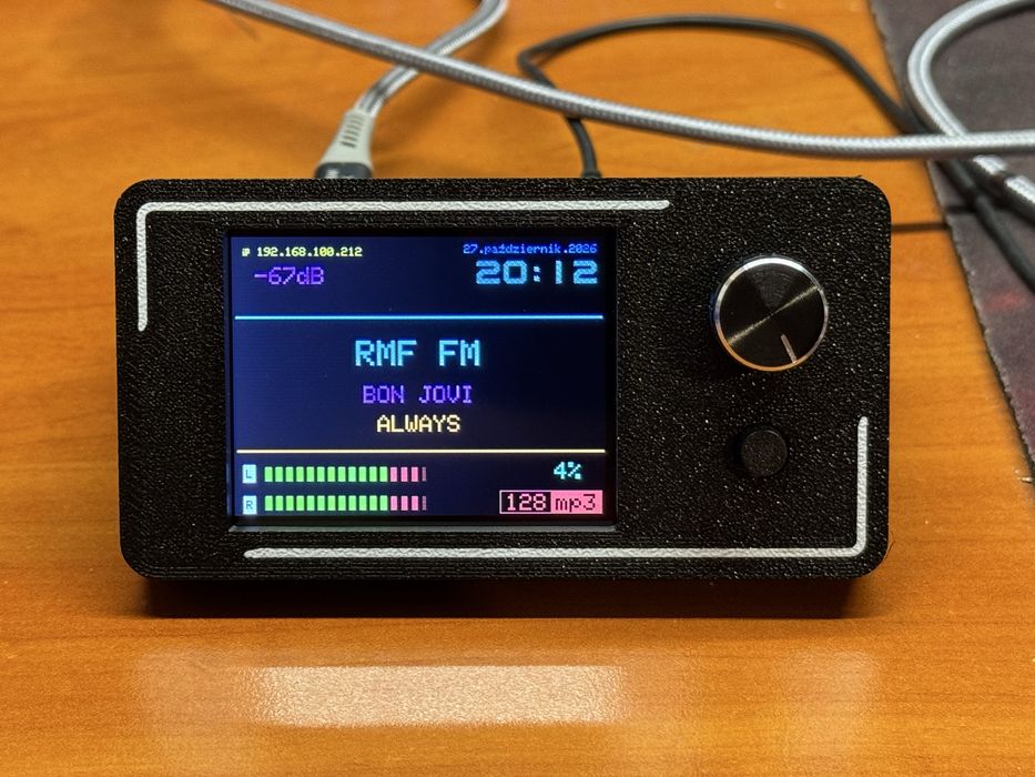 Yoradio mini tuner radio internetowe wifi 2,4ghz esp32 s3 n16r8