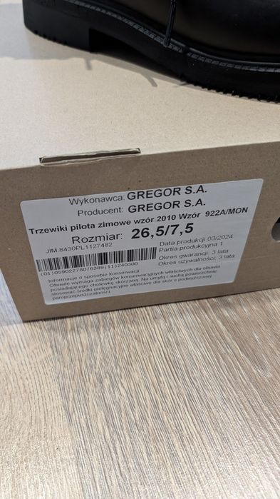 Trzewiki pilota zimowe 922A/MON 26,5/7,5