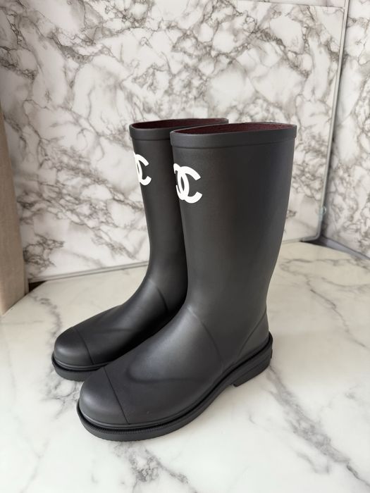 Kalosze Chanel black