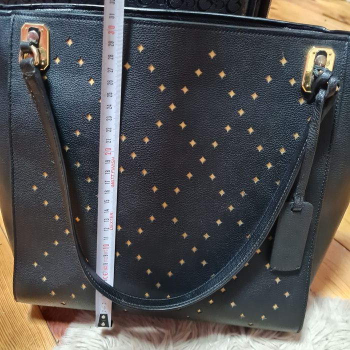 Ralph Lauren RLL duża torba torebka szoperka RLL shooper czarna złote