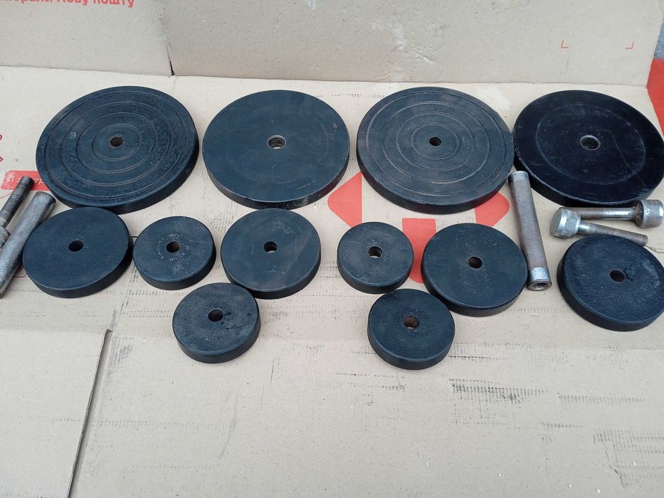 Гантели по 16,2 кг, блины, гири наборные, для штанги.