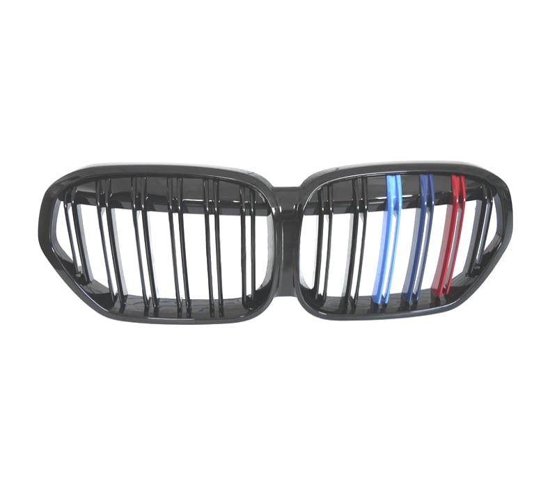 GRELHAS DIANTEIRAS BMW X1 F48 LCI 19-22 PRETO BRILHANTE TRICOLOR