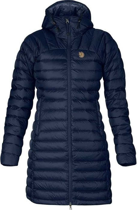 Kurtka FJÄLLRÄVEN Parka Snow Flake W Damska Puchowa Kaptur Dark Navy M