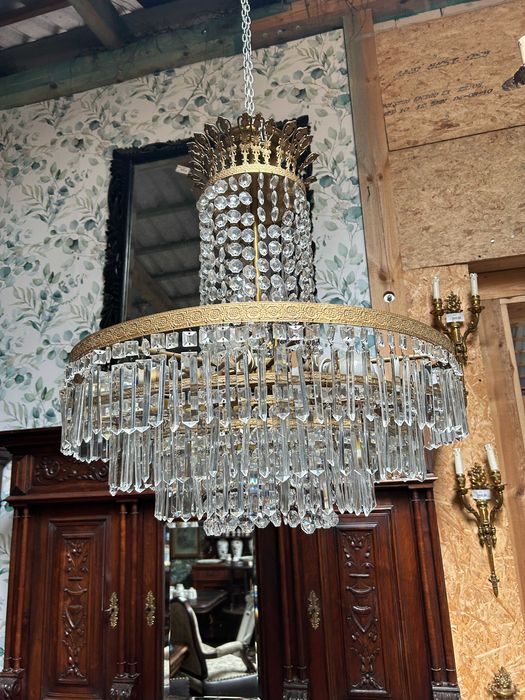 Piękny, duży żyrandol kryształowy pałacowy #8046 Stylowy Węgrów