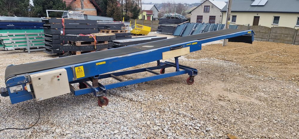 Przenośnik taśmowy taśmociąg teleskopowy  rozciągany