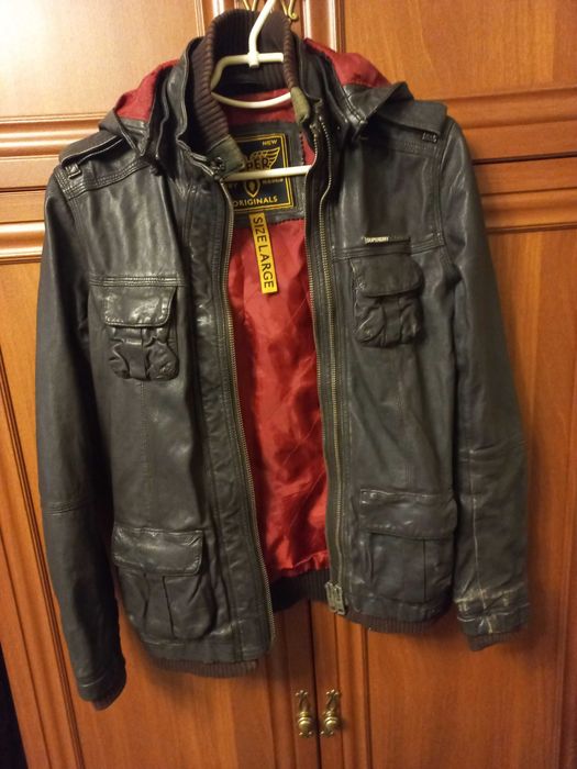 Куртка кожаная superdry