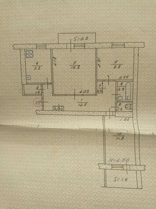 3 кімнатна квартира , електро опалення