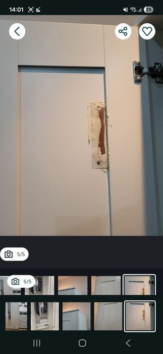 Ikea brimnes szafa trzydrzwiowa lustro biała