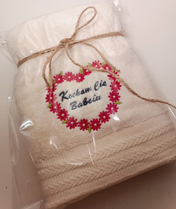 Ręcznik z haftem prezent dzień babci dziadka SZYBKA WYSYŁKA