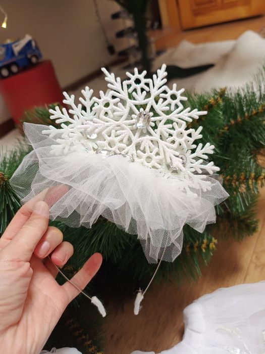 Спідниця сніжинка та обруч набір