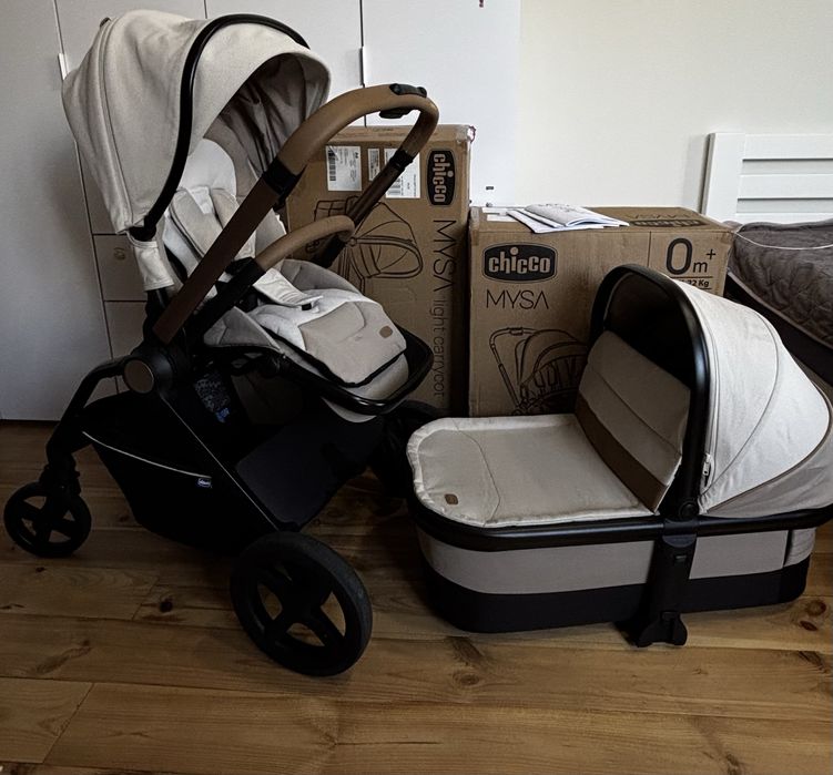 Chicco Mysa 2 в 1 дитячий візочок, коляска, люлька + прогулянковий блок