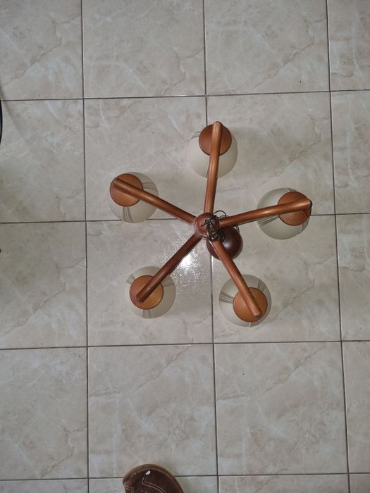 Żyrandol olcha, 5 punktów świetlnych,E27