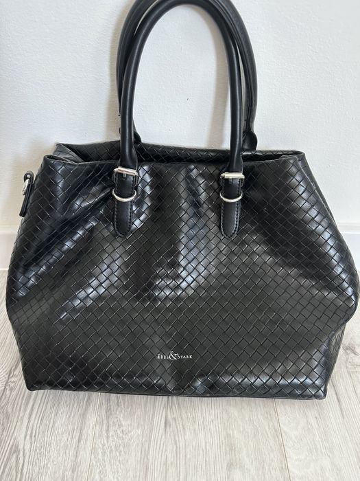 Сумка плетена чорна під botega veneta
