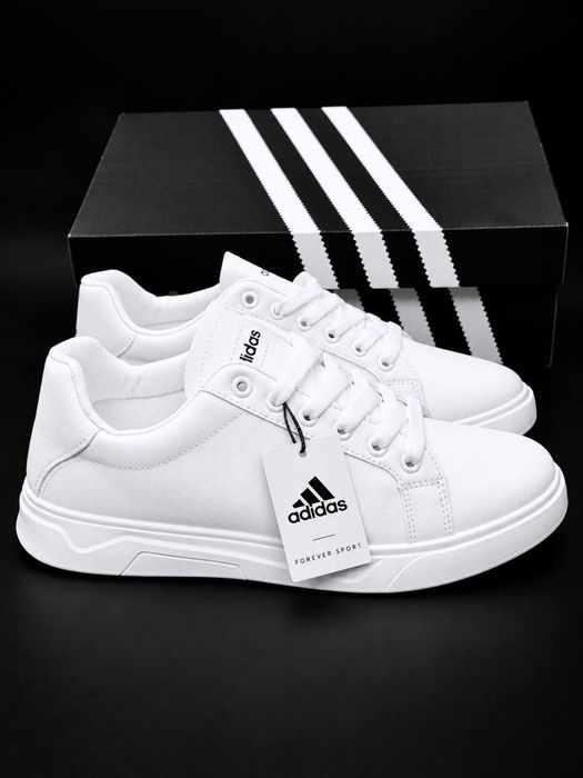 Кроссовки Adidas мужские класические красовки адидас Адидас кроссовки чисто белые Мягкие кросивки адидас