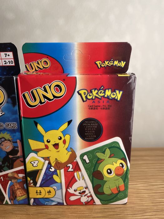 Cartas Uno Pomemon e uno naruto