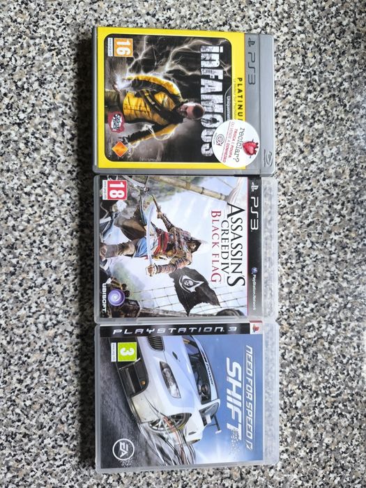 Conjunto de 3 jogos PlayStation 3+5 CDs danificados