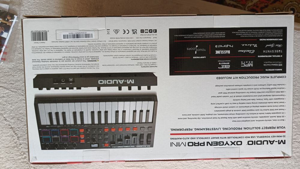 Midi клавіатура M-Audio Oxygen pro mini 32