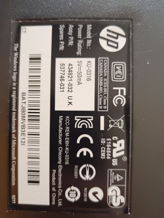 HP KU-0316 Keyboard433986266139863042