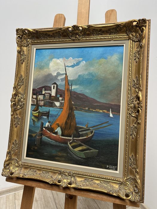 Obraz w pieknej zlotej ramie