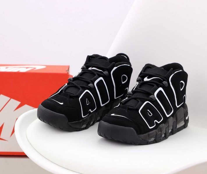 Унисекс кожаные кроссовки Nike Air More Uptempo найк аир море аптемпо ...