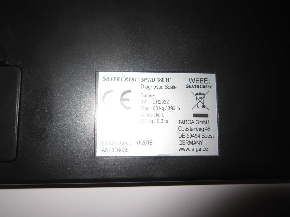 Waga łazienkowa SilverCrest SPWD 180 H1