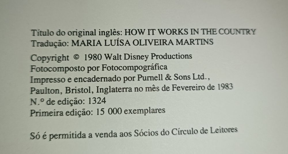 Raro livro Walt Disney de 1983 tiragem de 15000 exemplares