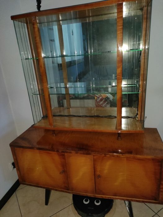 Szklana witryna retro + kredens