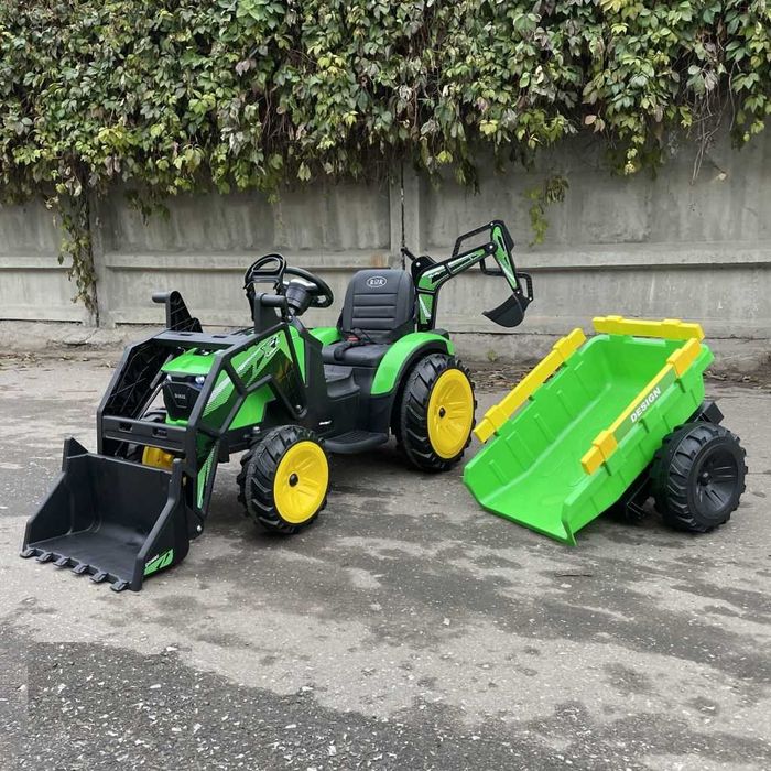 KOPARKA Traktor JOHN DEERE 24V 600W Ciągnik Auto Akumulator RC DZIECI