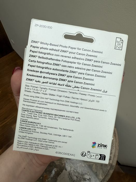 Máquina fotográfica instantânea CANON + 100 papel de foto Canon