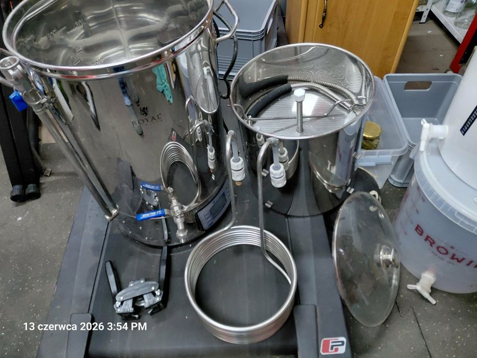 Kocioł do  warzenia  produkcji piwa 30l plus dodatki warzelny