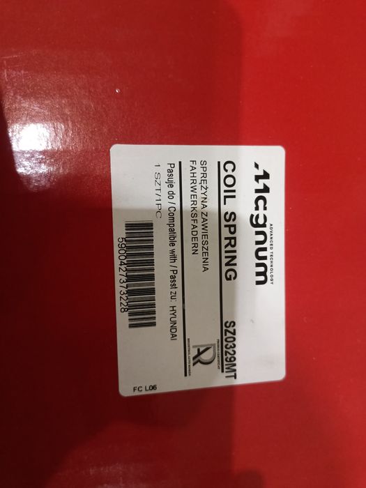 Пружина передня Новая, Magnum Technology SZ0329,  Hyundai tucson 04-11