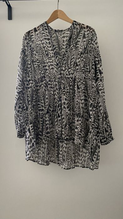 Bluzka tunika Gina Benotti 40/L   Owersize zwierzecy print