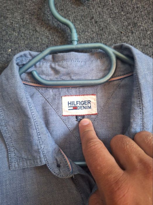 Чоловіча сіра сорочка Tommy Hilfiger XL