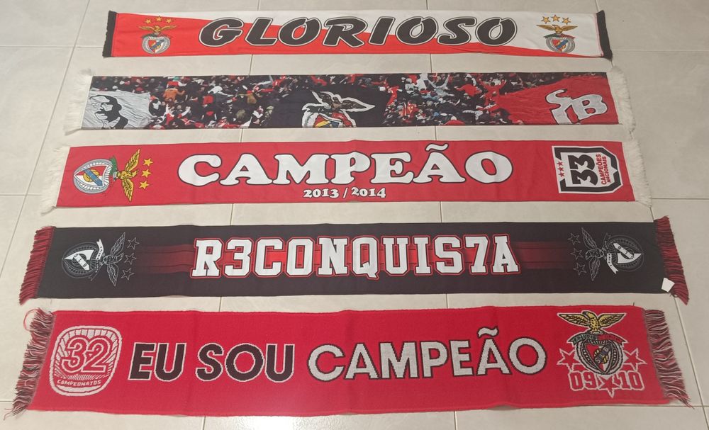 5 cachecois do SLBENFICA